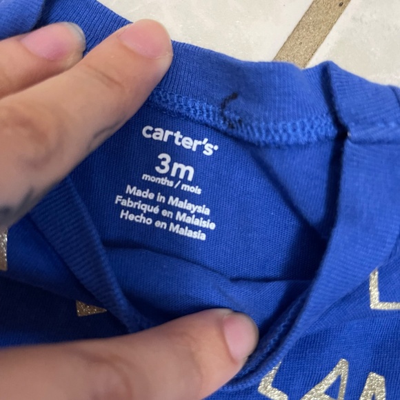 541. Carter's Christmas  "Fa La La Llama" Long Sleeve Shirt Size 3 months - Picture 2 of 2